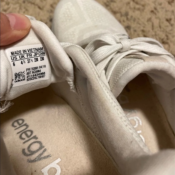 SOLD Adidas Energy Boost 3 White Gray - Picture 12 of 12